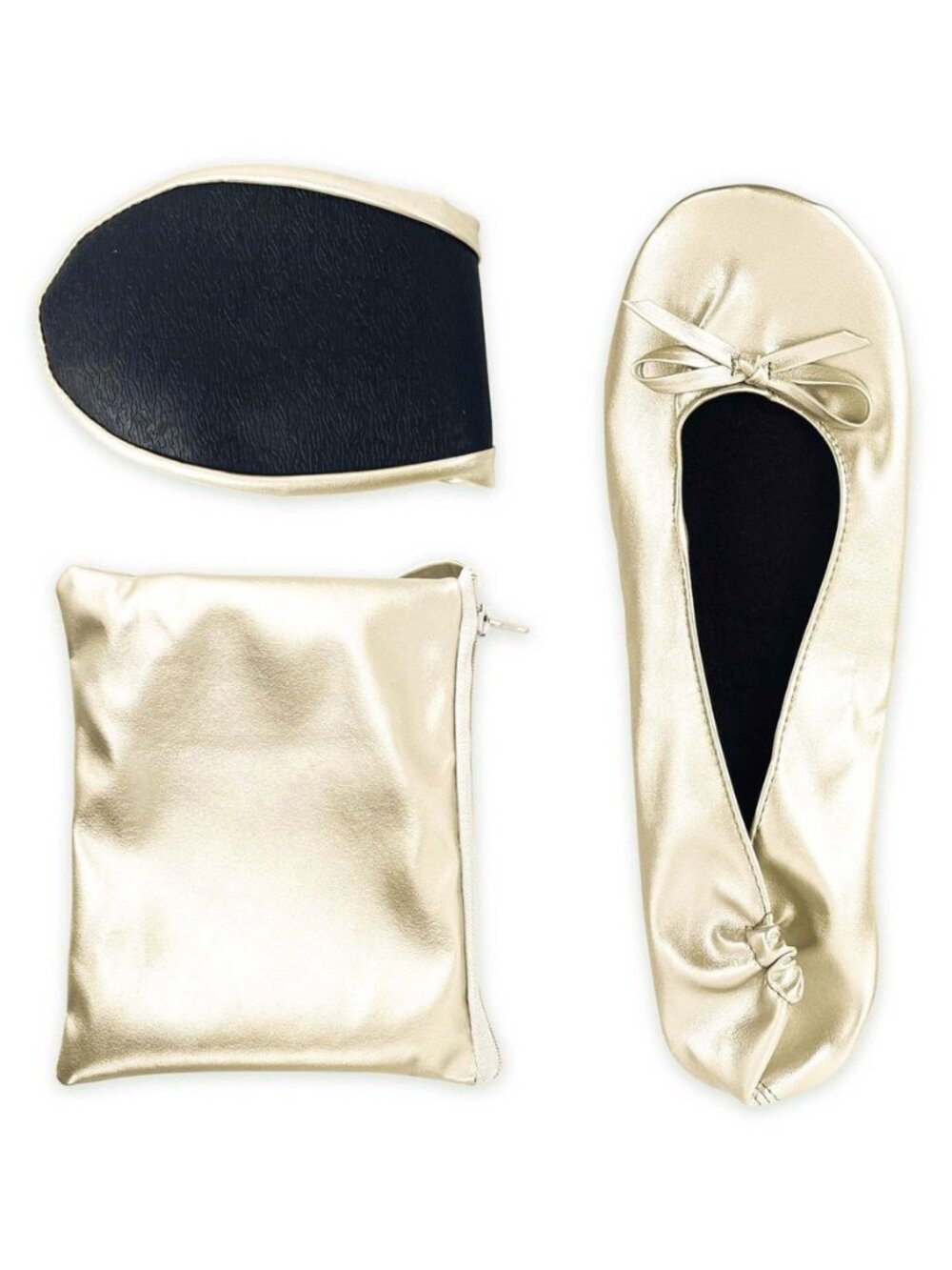 Stylish Foldable Ballet Flats for Women Portable Roll Up Travel Shoes for